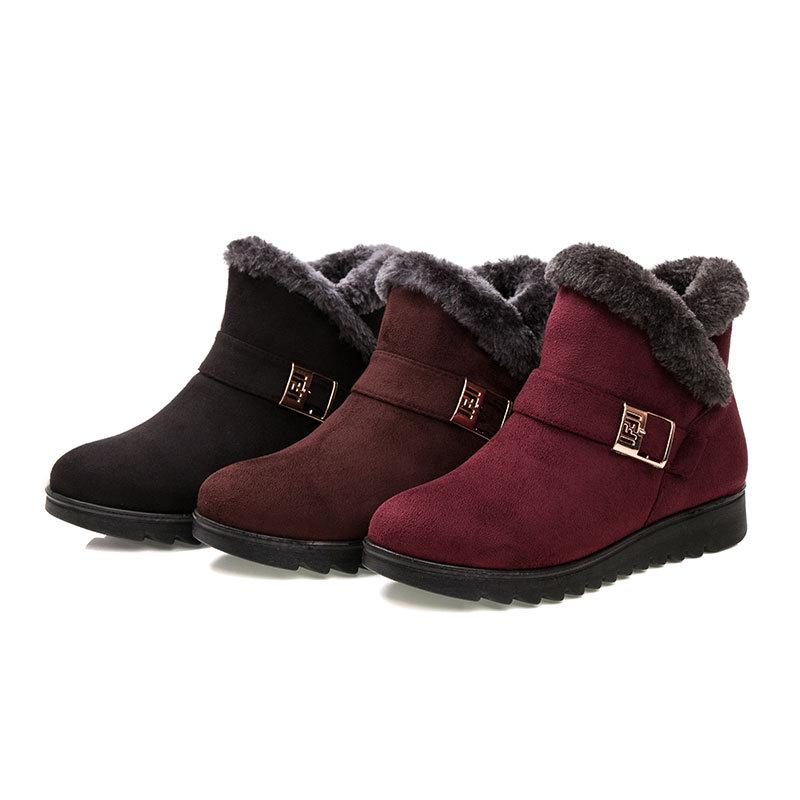 Old Beijing Cloth Shoes for Women Large Size Warm Cotton Boots Middle-aged and Elderly Snow Boots for Women Mother Shoes Cotton Shoes
