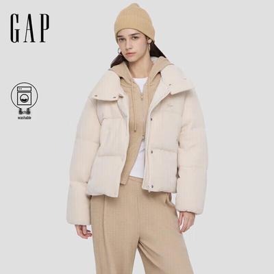 Women's Puffer Series Embroidered Logo Stand Collar Down Jacket