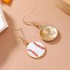 2023 Trendy Exaggerated Alloy Baseball Earrings