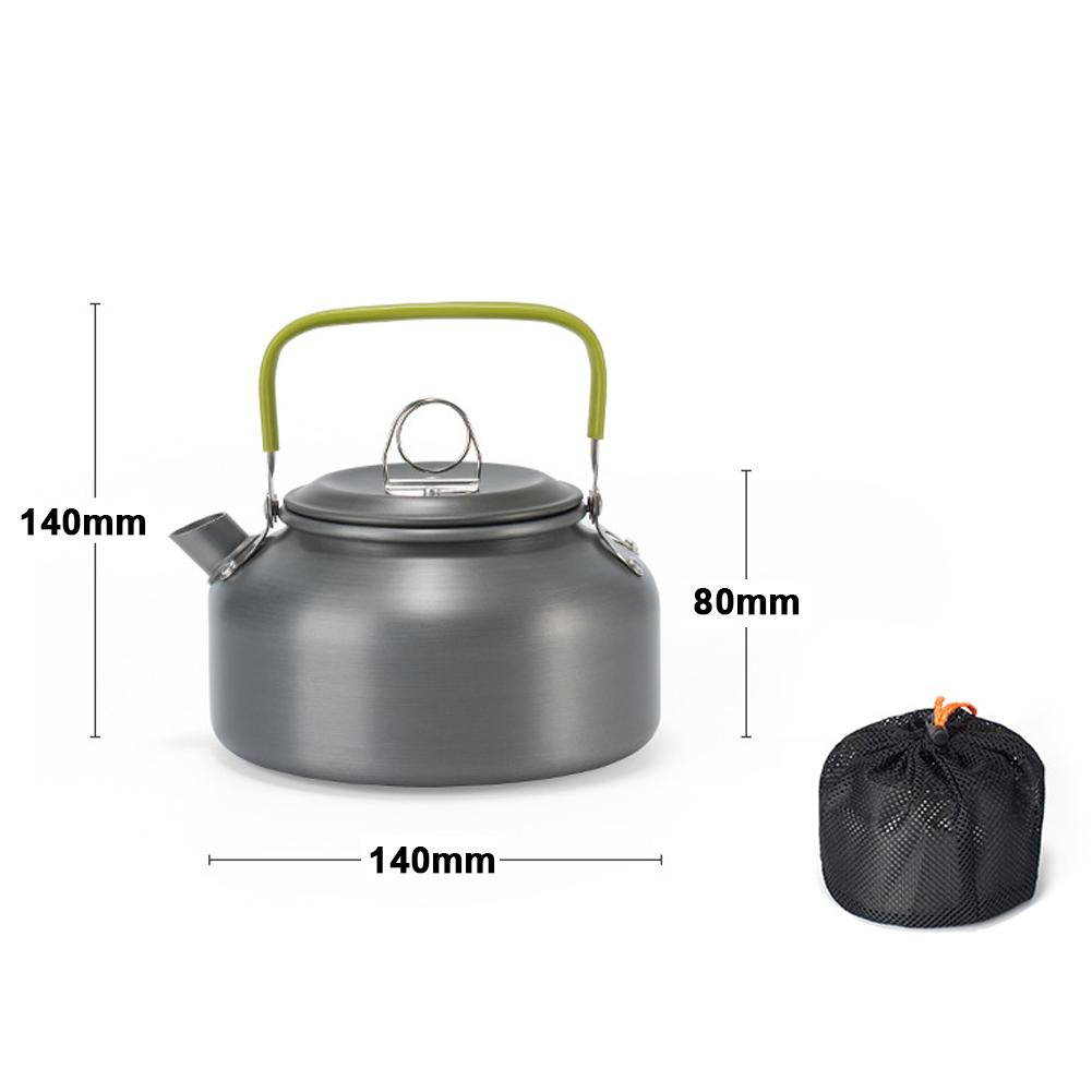 

Легкий уличный чайник из алюминиевого сплава с ручкой, предотвращающей ожоги, походный кофейник, переносной чайник для пикника, заварочный чайник