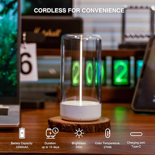 Minimalist Quantum Wire Ambient Magnetic Light Cordless Rechargeable Lamp for Bedroom Study Camping Gift