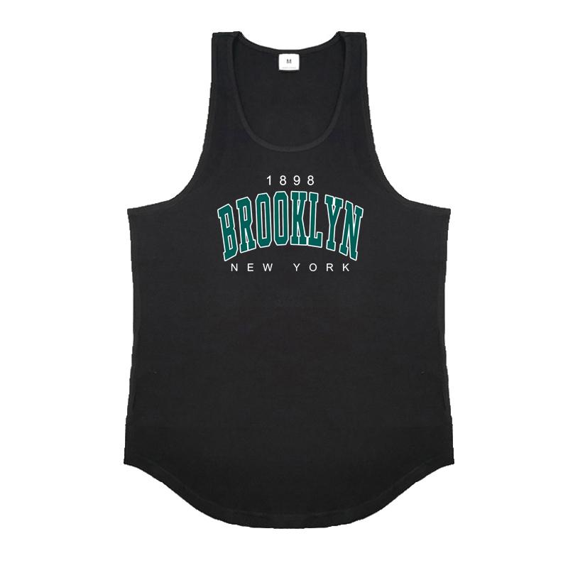 

Mens Bodybuilding Muscle Clothing Gym Fitness WorkoutGym Fitness Workout Sleeveless Shirts Casual Running Tank Tops Summer Cotton Breathable Vests M чёрный