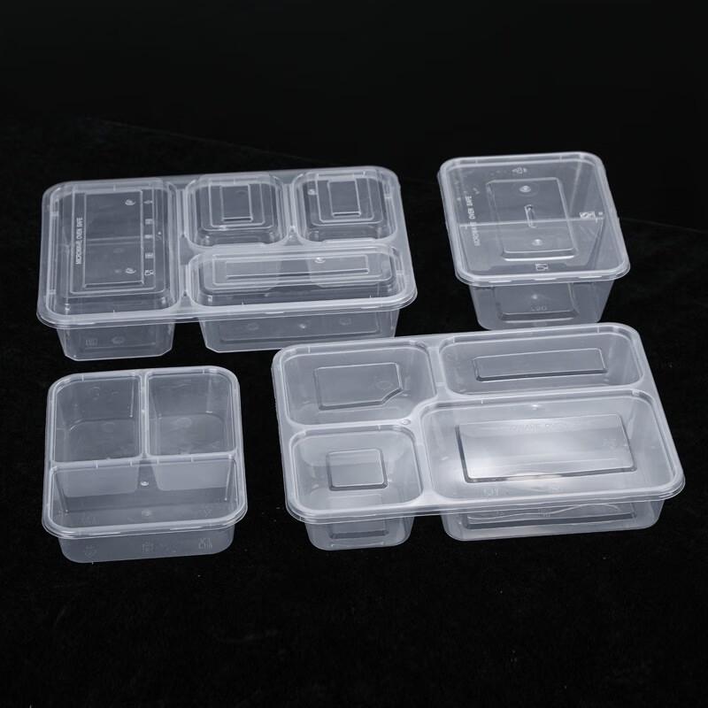 Disposable 5-Compartment Meal Prep Containers with Lids