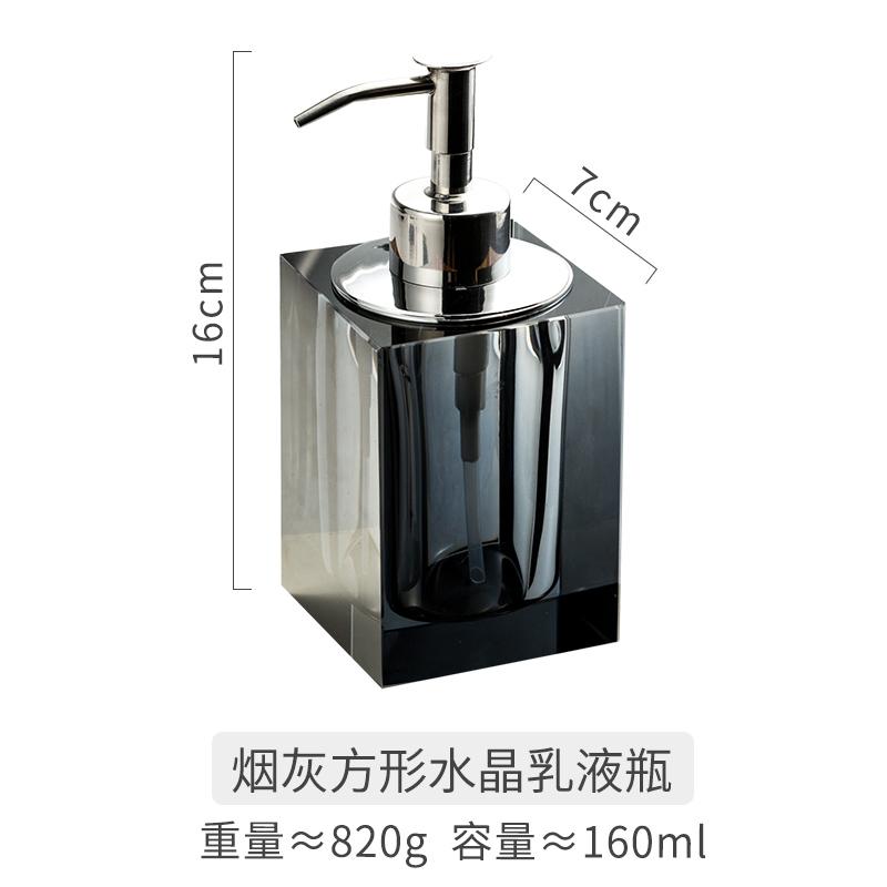 Luxury Crystal Glass Soap Dispenser Bottle Bathroom Shampoo Refill Bottle Hotel Toothpick Holder Soap Dish Pump Lotion Bottle