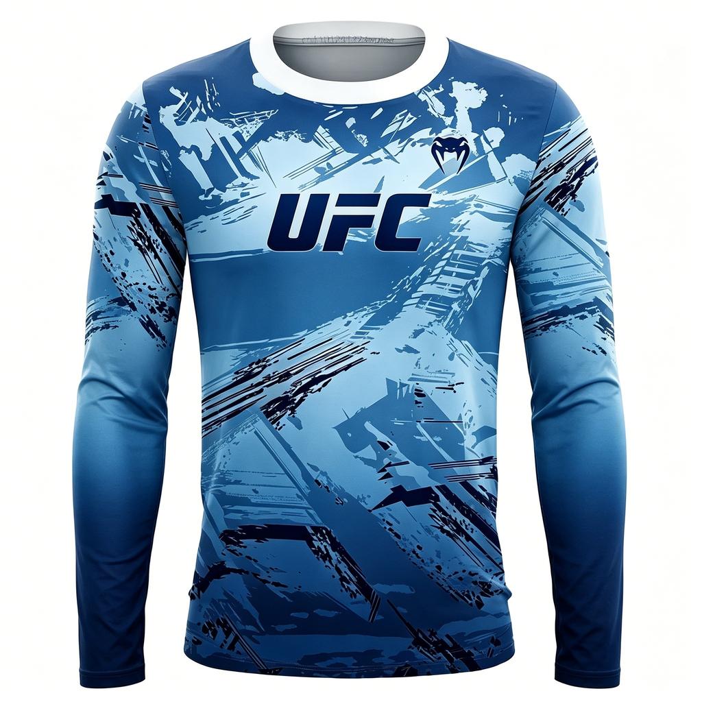 Men's Long-Sleeve Sports T-Shirt Trendy Breathable Gym Training Casual Daily Top