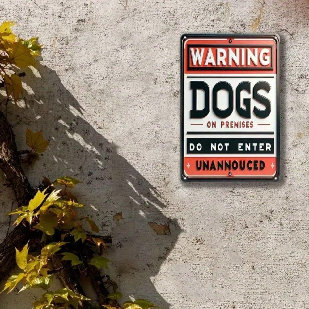Vintage Tin Sign Metal Poster Wall Decor Beware Of Dog Retro Plaque For Home Bar Cafe Garage