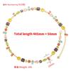 ZHUKOU Golden Plated Colourful Crystals Elegant Collarbone Necklace Ladies Beaded Bracelet Ladies Jewellery:VL585 VL586