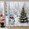 Christmas Snowman Shower Curtain Christmas Tree Winter Snow Christmas Gift Polyester Shower Curtains Bathroom Decor with