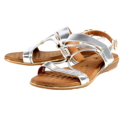 Lunar Womens/Ladies Danby Sandals 5 UK argenté