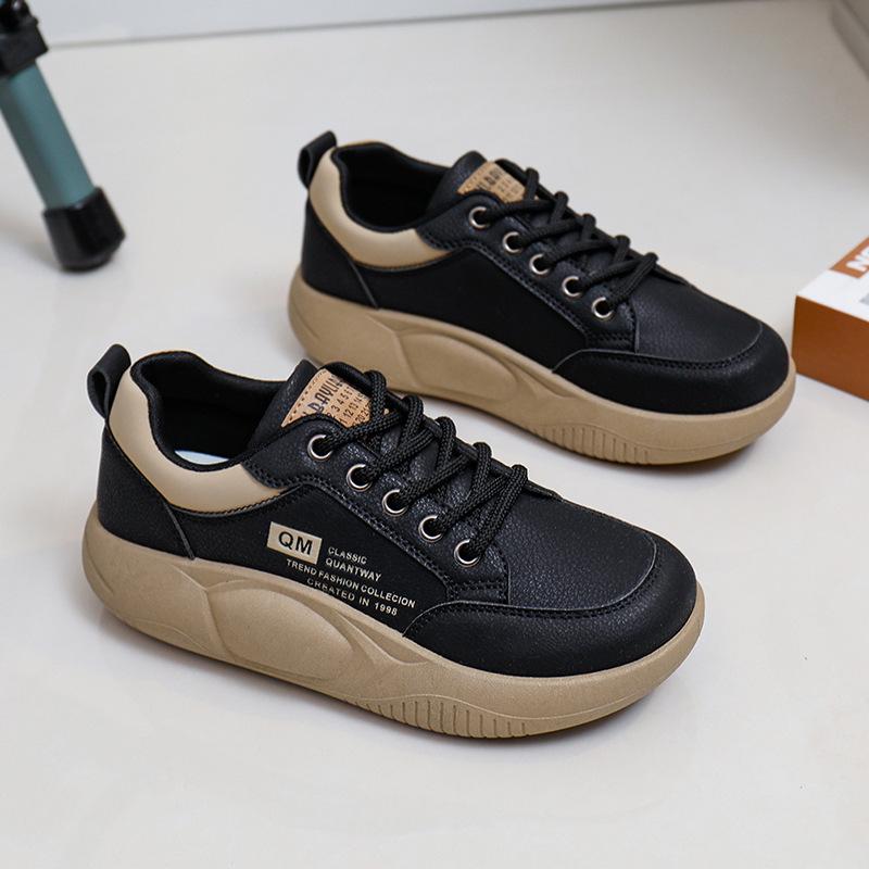 

Foreign trade spring new Korean version of student high board shoes fashionable simple soft sole leather surface lightweight trendy shoes women 35