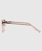 Tuditeo Rib Unisex Fashion Round Horn-Rimmed Glasses Uv & Blue Light Blocking C3 Light Brown