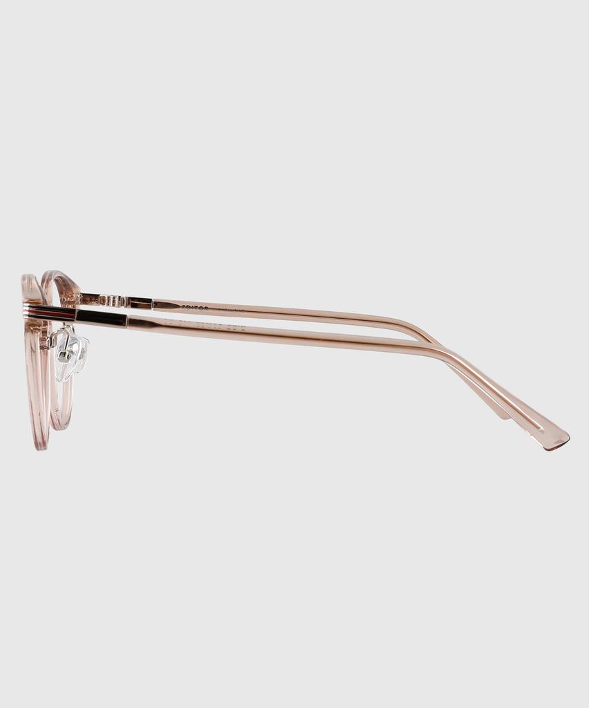 Tuditeo Rib Unisex Fashion Round Horn-Rimmed Glasses Uv & Blue Light Blocking C3 Light Brown