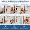 with 3 Keys Door Lock Cylinder Silver Door Lock Core Sturdy Home Door Lock  Interior Door Lock Swap