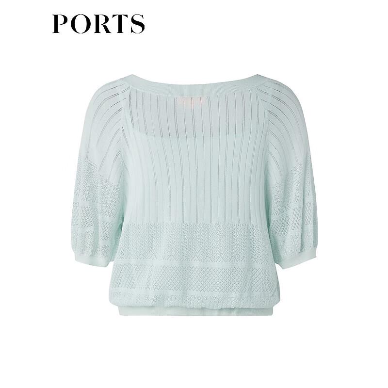 Ports Women's Sweet Round Neck Long Sleeve Top