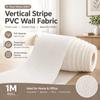 New Chinese Style Vertical Stripe Wall Fabric, PVC Material, Premium Grade