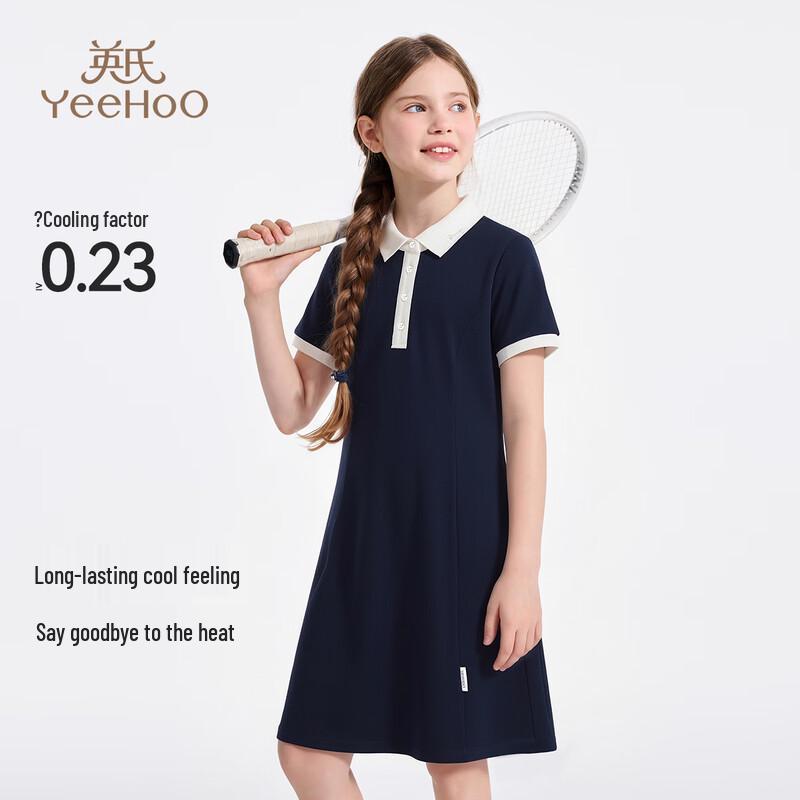 YEEHOO Girls' Cotton Cooling Polo Dress