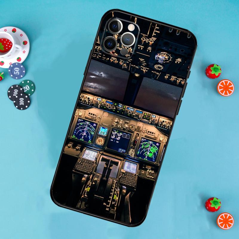 Flight Instruments Cockpit Phone Case For iPhone 17 Air 15 14 13 12 11 16 Pro Max 13 12 Mini 15 16 Plus 16e Cover Funda