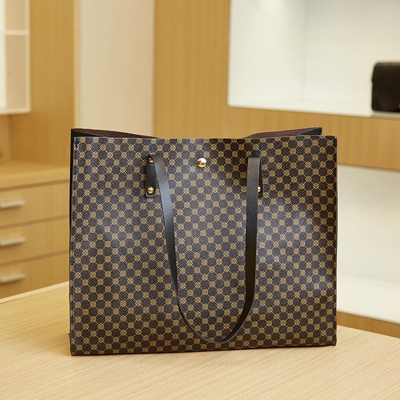 Women's   pattern shopping bag  shoulder bag  large capacity  casual  trendy  fashion  foreign