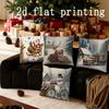 Heimdeko Weihnachtsszenen Dekorative Kissenbezüge Muster Kissenbezug Geeignet für Sofa Schlafzimmer Auto Kissenbezug