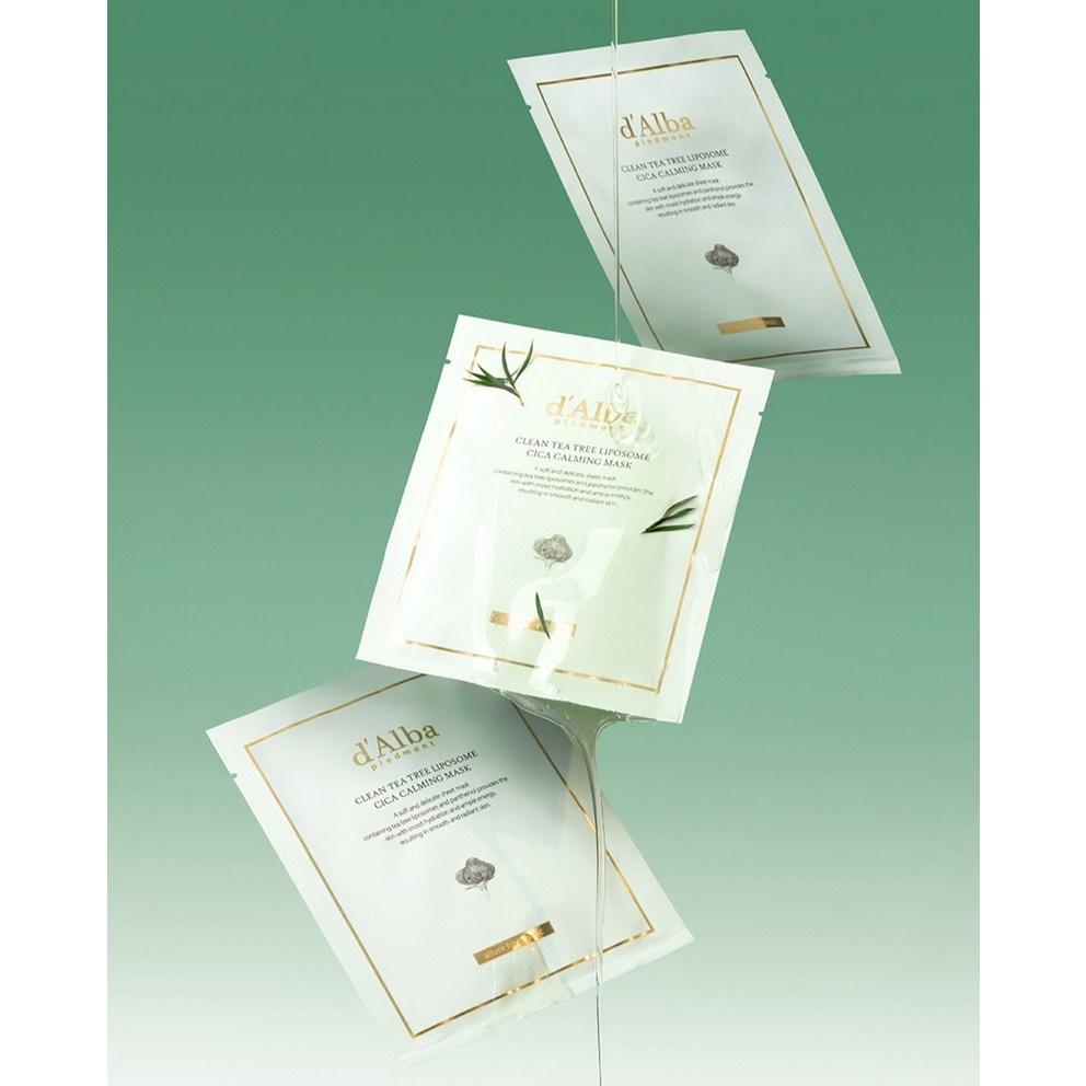 [Dalba] Clean Tea Tree Liposome Cica Calming Mask Pack, 5 Sheets