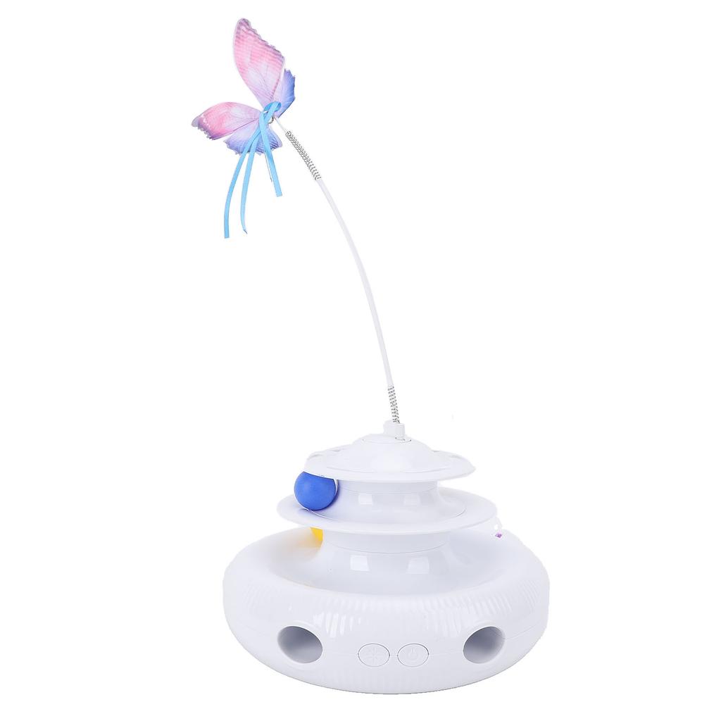 Automatic Cat Toy Interactive Exercise Cat Toy Electric Automatic Rotating Toy with Feathers Funny Playing Toys