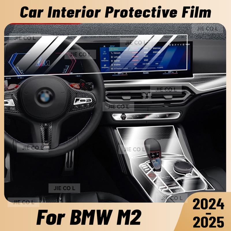 Anti-scratch Car Interior Center Console Media Dashboard Navigation TPU Protector Film For BMW M2 2024 2025 Sticker