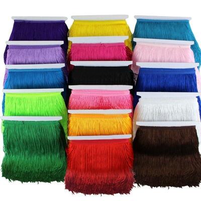 10metrové třásně střapec lemování 15cm krajka latinské šaty makrame samba taneční oblečení záclona krajka polyester šicí doplněk