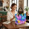  Cute Bird Pattern Tote Bag Casual Large Capacity Handbag for Daily Use