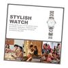 Ledmomo Luminous Steel Band Watch Wristwatch Men's Casual Watch Decorative Men's Watch Fashionable Men's Watch Watch Causal Glass White