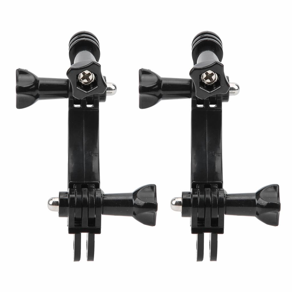 2 Sets Helmet Extension Arm Curved Bracket for Selfie Sports Camera Climbing Camping Riding Accessory