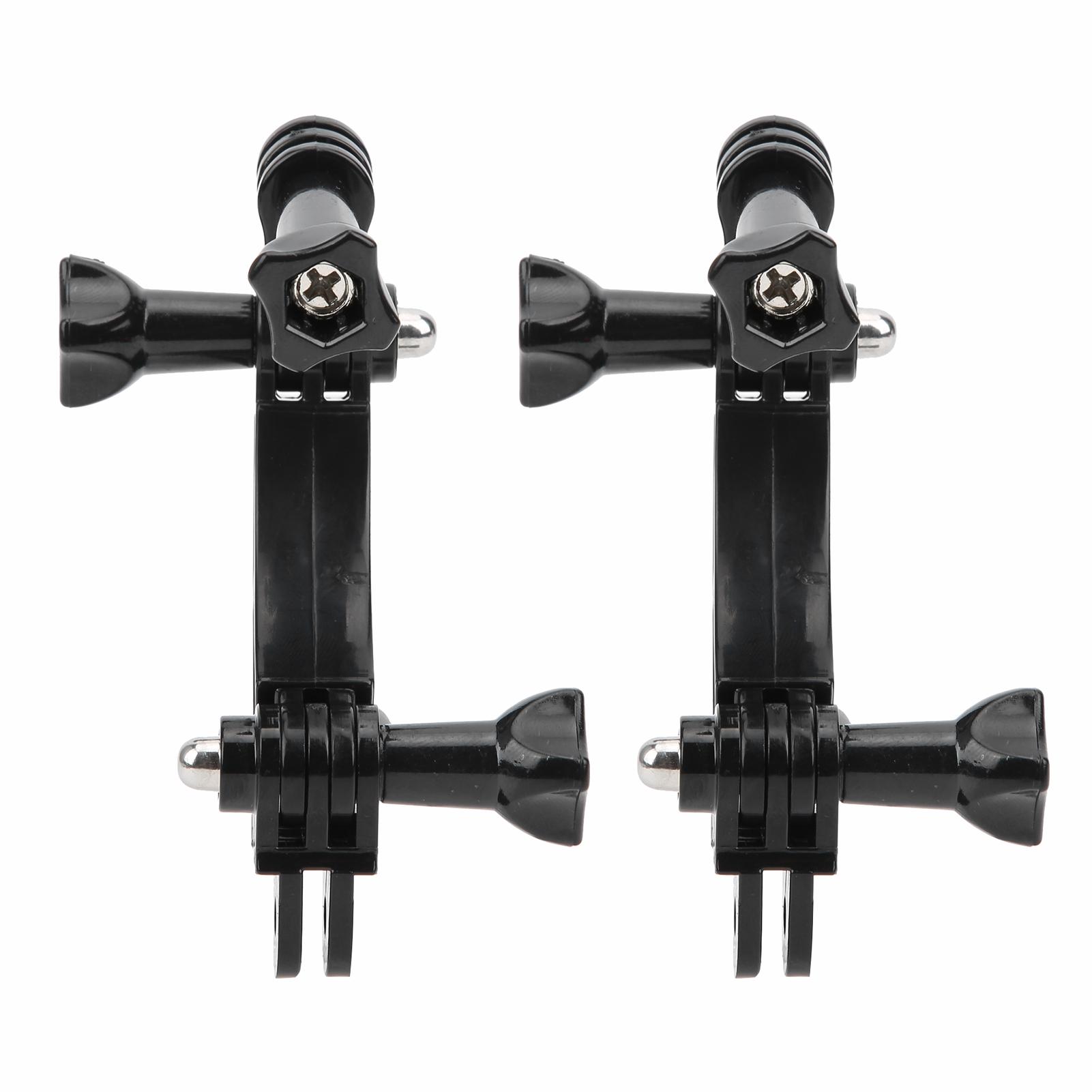 

2 Sets Helmet Extension Arm Curved Bracket for Selfie Sports Camera Climbing Camping Riding Accessory