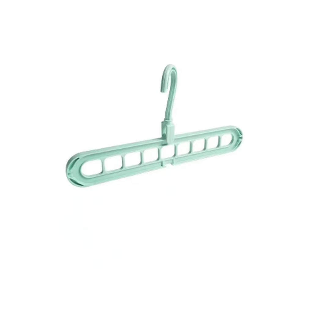 1pc - Nine hole multifunctional magic folding clothes hanger, convenient storage and space saving storage cabinet