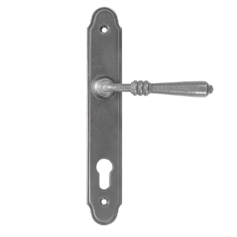 DEVON handle with plate for 90mm insert, STEEL