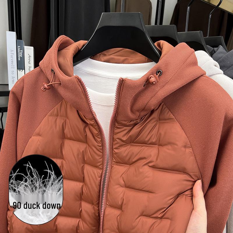 Herren Trendy Leichte Kapuzen-Daunenjacke - Wintermode 2025, Vielseitig & Warm