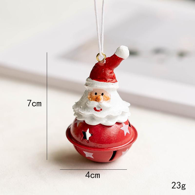 New Arrival boże narodzenie kutego żelaza dzwonek bałwanek łoś wisiorek ozdoba 2023XMAS Home Decor ozdoba choinkowa Natal Navidad
