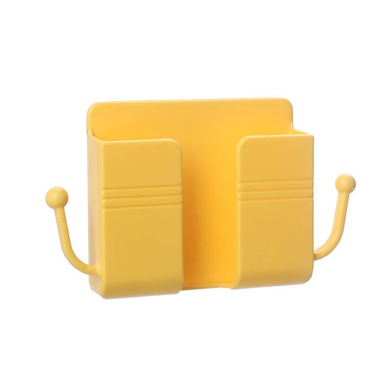 

Многофункциональный настенный органайзер, ящик для хранения, пульт дистанционного управления, настенный держатель для мобильного телефона, многофункциональный держатель-подставка для зарядки 1pcs жёлтый