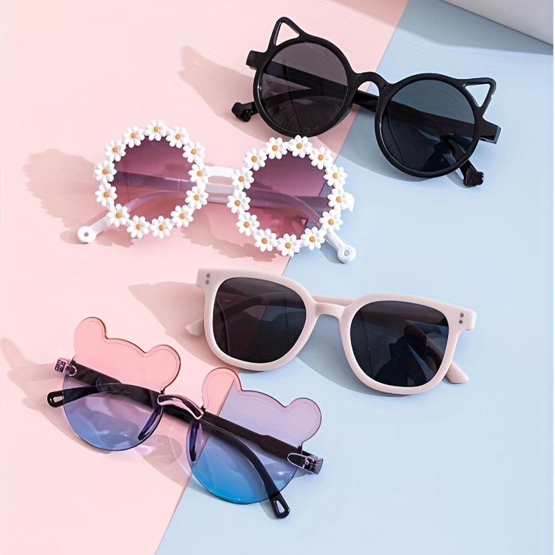 

4 шт. Милые модные очки квадратной формы и в форме медвежьих ушек