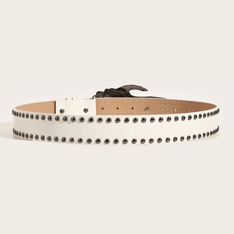 Gothic Style Adjustable Waist Belt With Edgy Skull Heart Motif Perfect For Streetwear And Concert Outfits