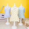 Yousheng Spring Summer Dog Jumpsuit Flower Pattern Button Decor Soft Stretchable Puppy Jammies 4 Legs Pet Apparel Outfits for Small Medium Dogs