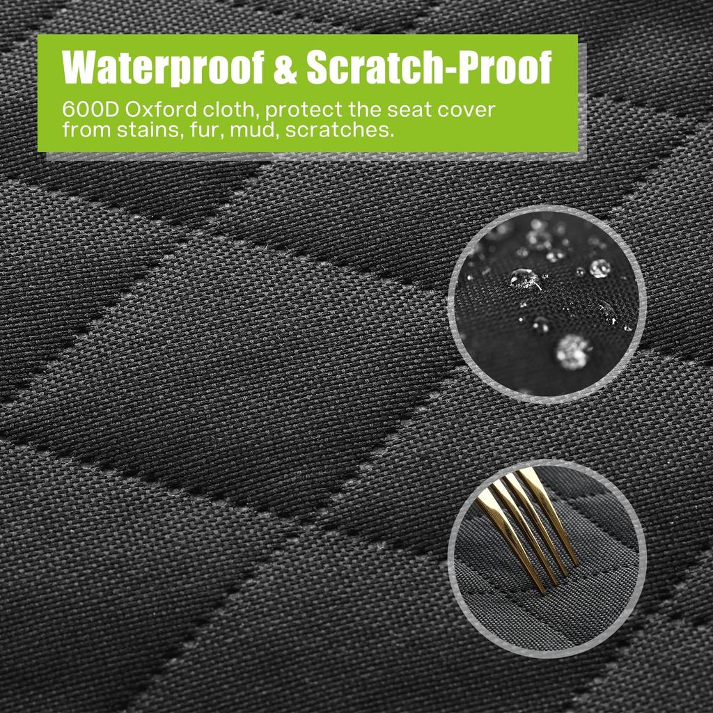 Pecute Dog Car Drive Box Seat Cover with Drive Bed Prevention Lead and Passenger Back for Small Dogs Insole, Foldable, Anti-Slip, Waterproof, Seat,