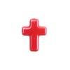 17x14mm Solid Color Ceramic Cross Beads for DIY Jewelry Making