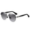 aoron Polarized Men's Large Frame Borderless Sunglasses Fashion Metal Sunglasses Glasses