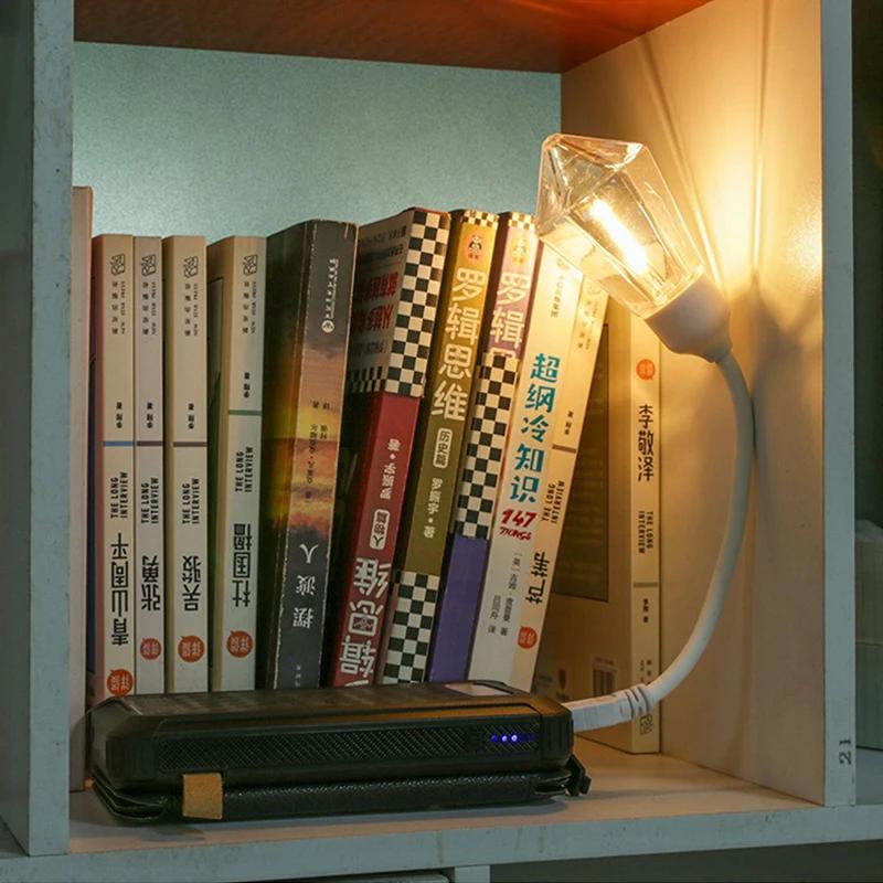 Lumină de noapte cu LED USB cu filament de tungsten Lampă pentru notebook cu economisire a energiei Cameră de dormitor Noptiera Lampă de noapte portabilă cu economisire inteligentă a energiei