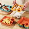Large Dumpling Plate with Vinegar Space Square Shape Snack Cookie Platter Food Tray Dish Tableware Kitchen Gadgets Plates