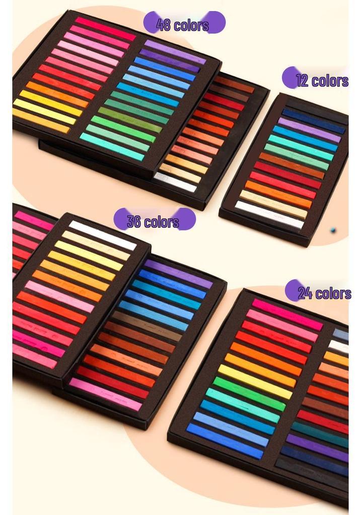 Mali Pastel Chalk & Stick Set: Hair Dye, Graffiti Colors, Minghua Pigments, 24 Shades