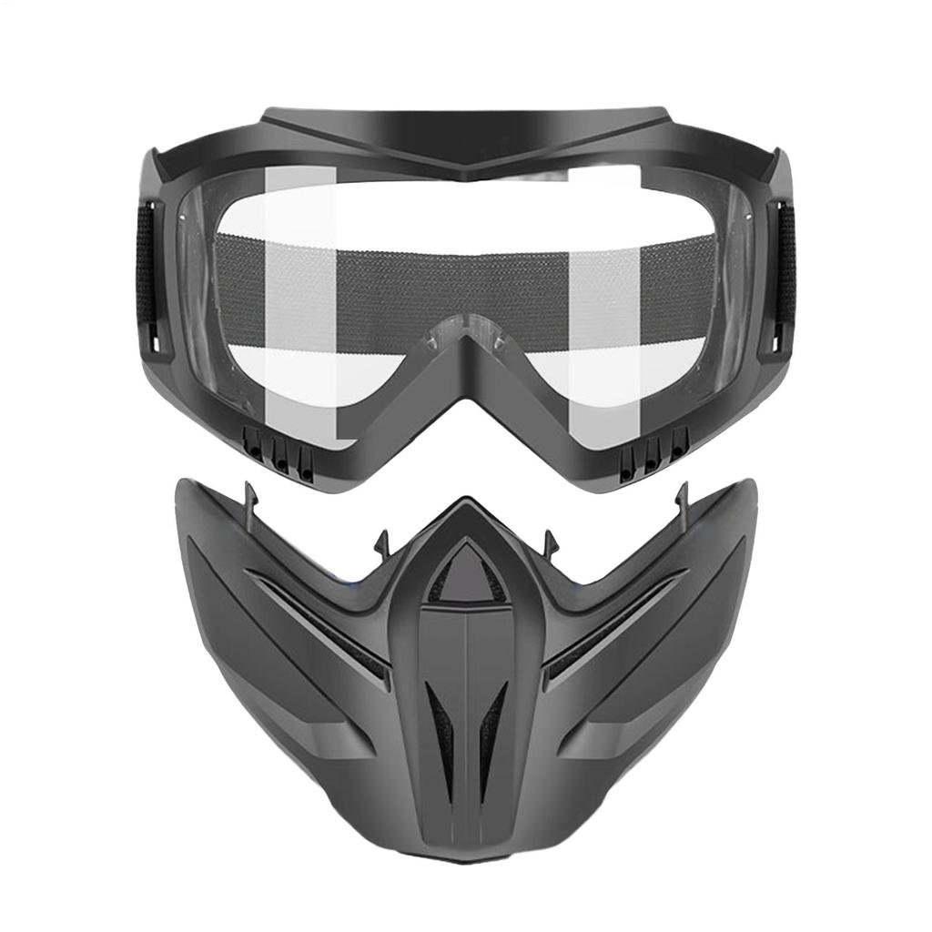Cycling Motorcycle Mask ATV Goggles with Face Cover Safety Goggles Full Face Motorcycle Helmet Goggles Riding Motocross Glasses
