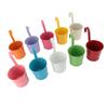 10Pcs Hanging Flower Pots Iron Decorative Detachable Hanging Garden Pots with Drainage Holes for