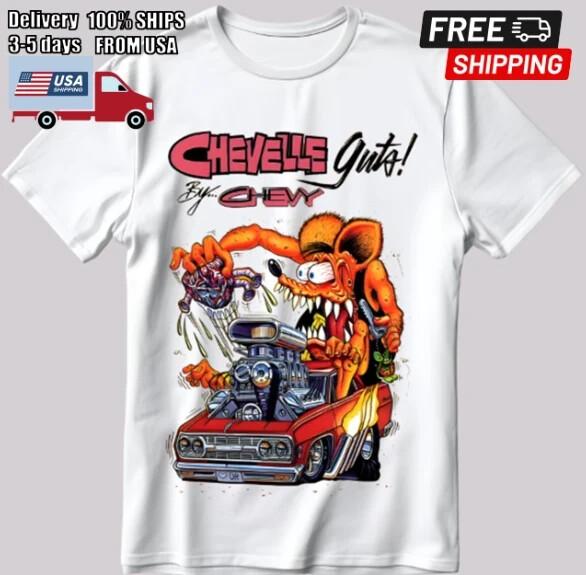 Rara Chevelle Guta di Ed Roth Rat Fink! Maglietta Divertente Unisex Maglietta Unisex