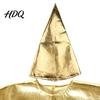 Kegelvormige Ster Kostuumset Zilver/Goud Kerststal voor Kinderen Kerstscène Festival Vorm Cosplay Outfits Zondagsschool Kerkbenodigdheid Glanzend