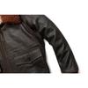 Super Flight Jacket Quilted Men Leather Jacket Soft Genuine Cowhide Natural Fur Collar M430